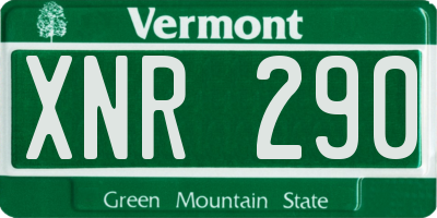 VT license plate XNR290