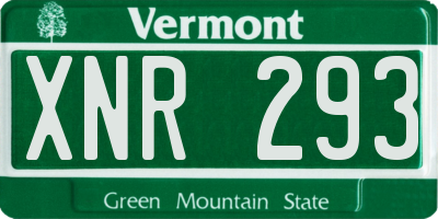 VT license plate XNR293
