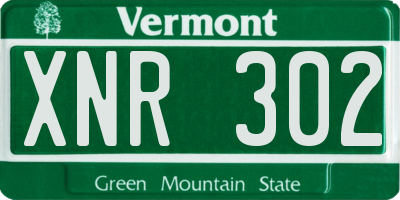 VT license plate XNR302