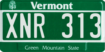 VT license plate XNR313
