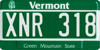VT license plate XNR318