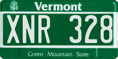 VT license plate XNR328