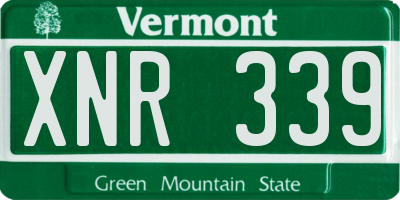 VT license plate XNR339