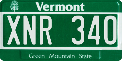 VT license plate XNR340