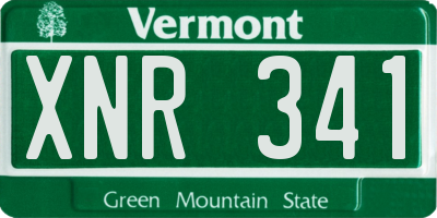 VT license plate XNR341
