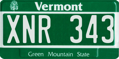 VT license plate XNR343