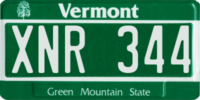 VT license plate XNR344