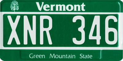VT license plate XNR346