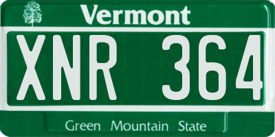 VT license plate XNR364