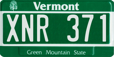 VT license plate XNR371