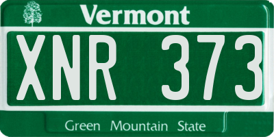 VT license plate XNR373