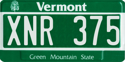 VT license plate XNR375