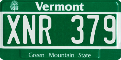 VT license plate XNR379
