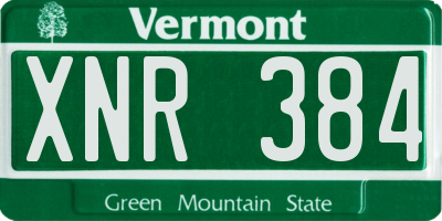 VT license plate XNR384