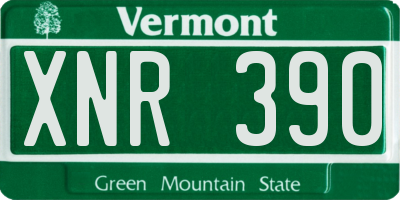 VT license plate XNR390