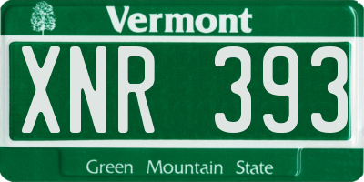 VT license plate XNR393