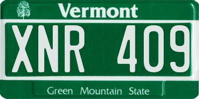 VT license plate XNR409