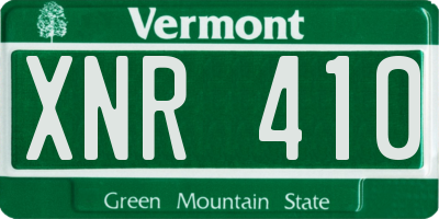 VT license plate XNR410