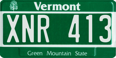 VT license plate XNR413