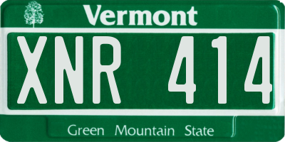 VT license plate XNR414