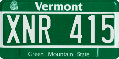 VT license plate XNR415