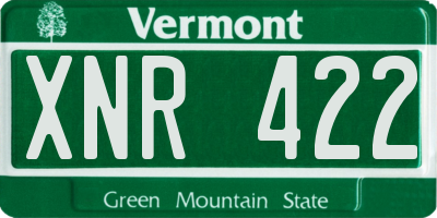 VT license plate XNR422