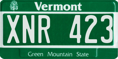 VT license plate XNR423