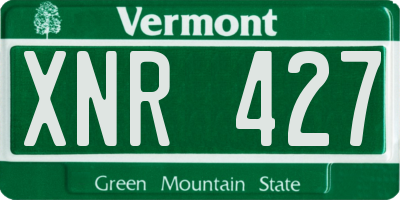 VT license plate XNR427