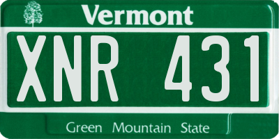 VT license plate XNR431