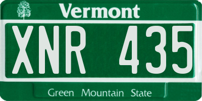 VT license plate XNR435