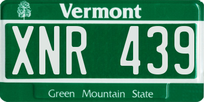 VT license plate XNR439