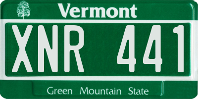 VT license plate XNR441