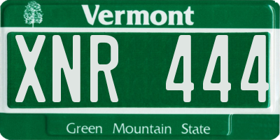 VT license plate XNR444