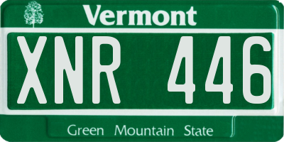 VT license plate XNR446