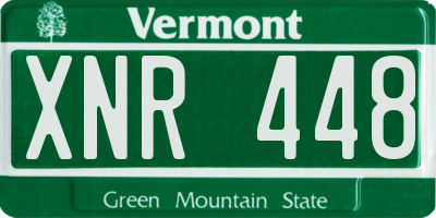 VT license plate XNR448