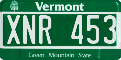 VT license plate XNR453
