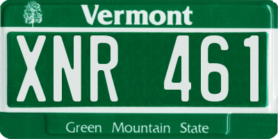 VT license plate XNR461