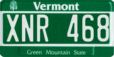 VT license plate XNR468