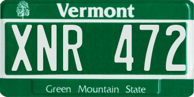 VT license plate XNR472