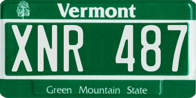 VT license plate XNR487