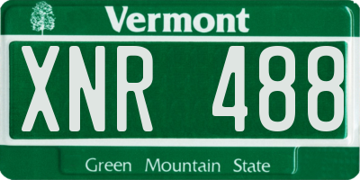 VT license plate XNR488