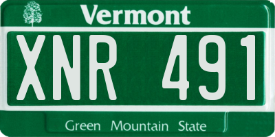 VT license plate XNR491