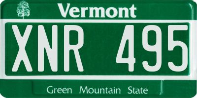 VT license plate XNR495