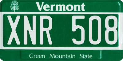 VT license plate XNR508