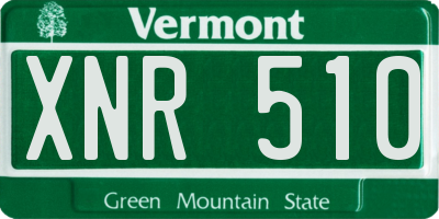 VT license plate XNR510