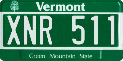 VT license plate XNR511
