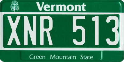VT license plate XNR513