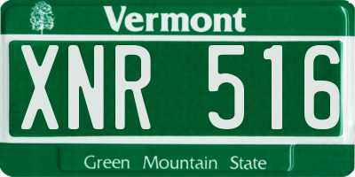 VT license plate XNR516