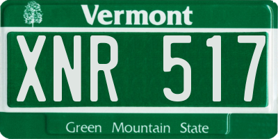 VT license plate XNR517