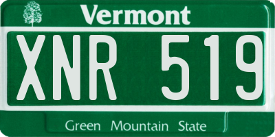 VT license plate XNR519